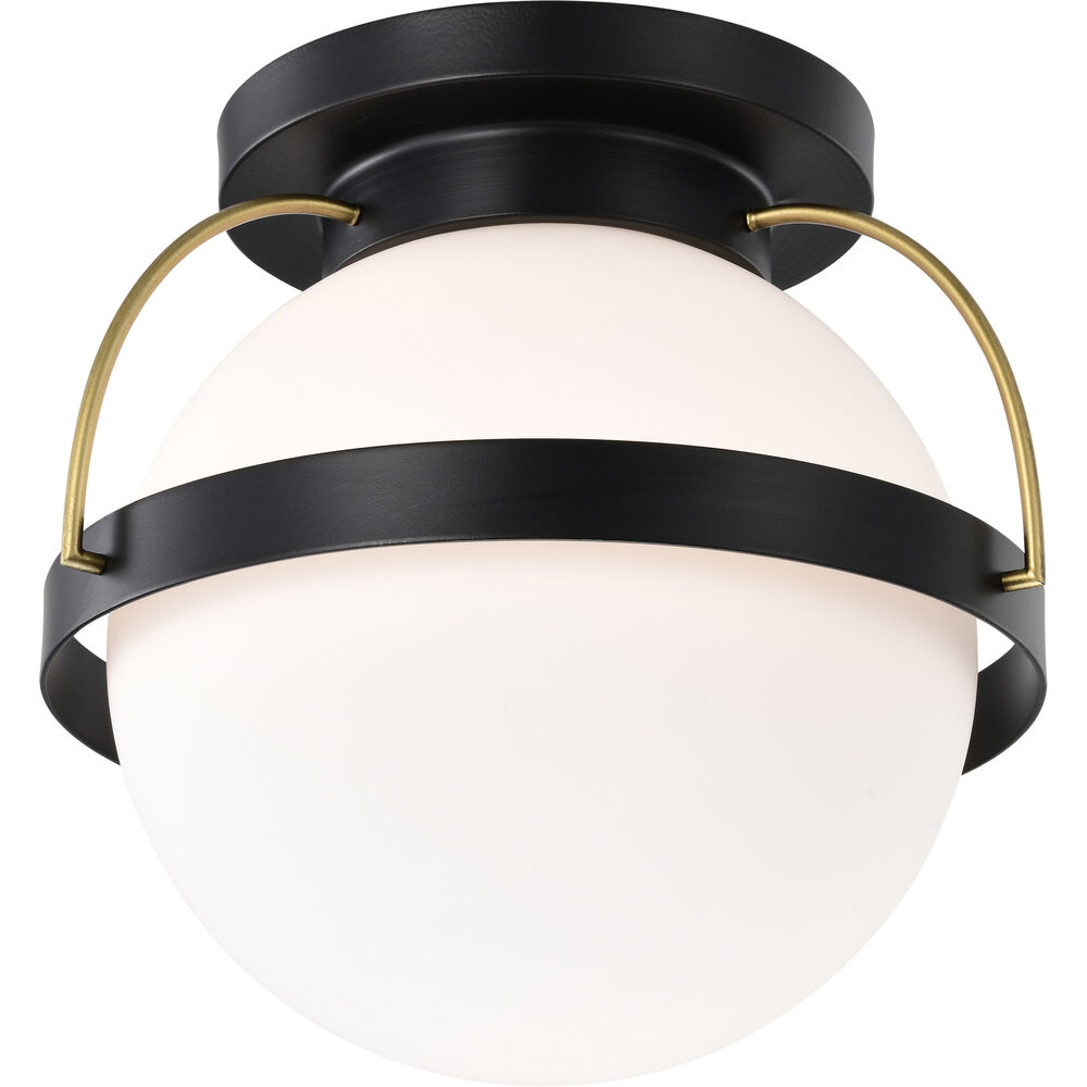 Nuvo Lighting Lakeshore 1 Light 13 Inch Matte Black Flush Mount Ceiling Light