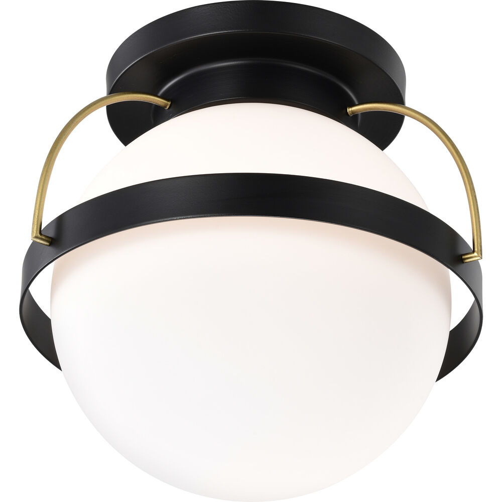 Nuvo Lighting Lakeshore 1 Light 13 Inch Matte Black Flush Mount Ceiling Light