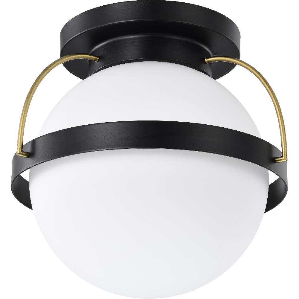 nuvo lighting Lakeshore 1 Light 13 inch Matte Black Flush Mount Ceiling Light