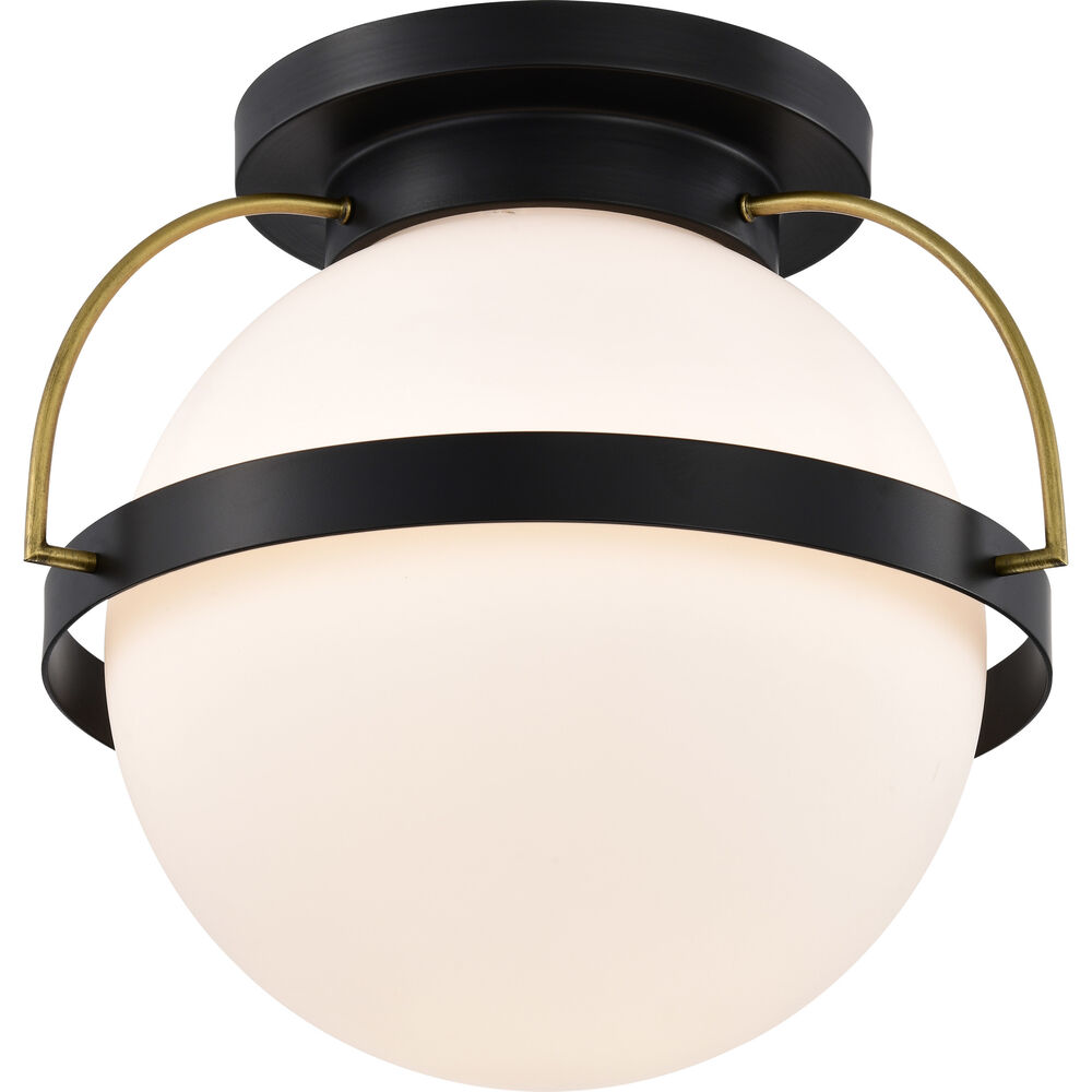 Nuvo Lighting Lakeshore 1 Light 18 Inch Matte Black Flush Mount Ceiling Light