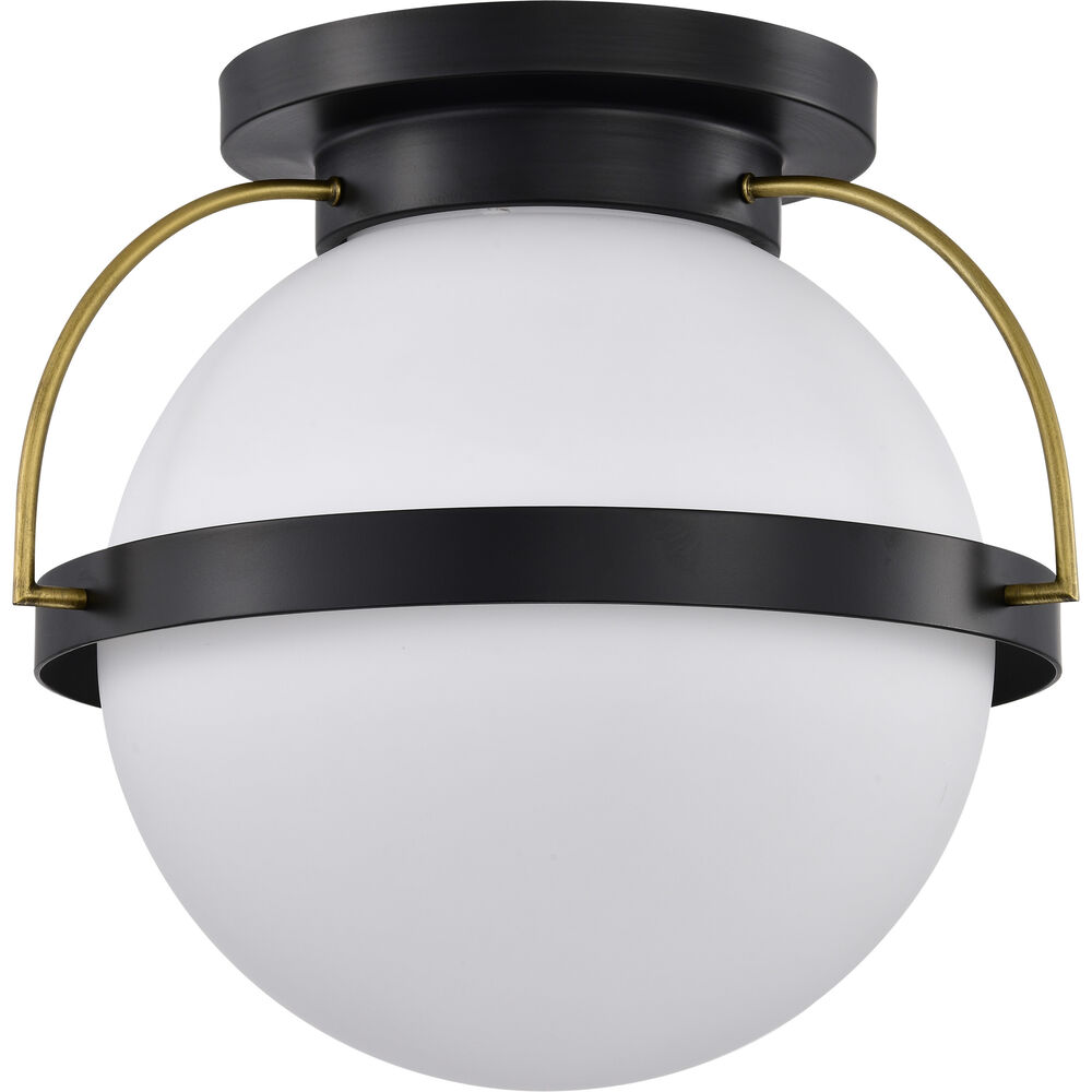 Nuvo Lighting Lakeshore 1 Light 18 Inch Matte Black Flush Mount Ceiling Light