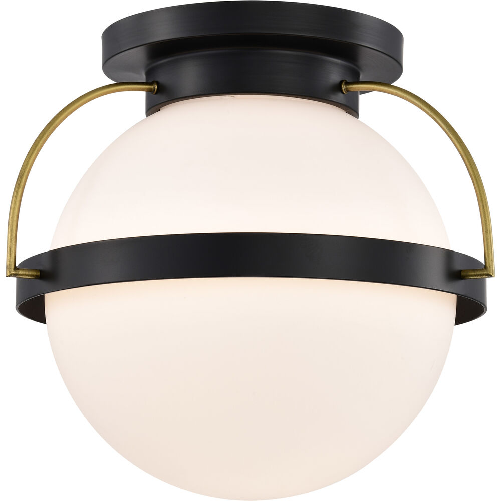 Nuvo Lighting Lakeshore 1 Light 18 Inch Matte Black Flush Mount Ceiling Light