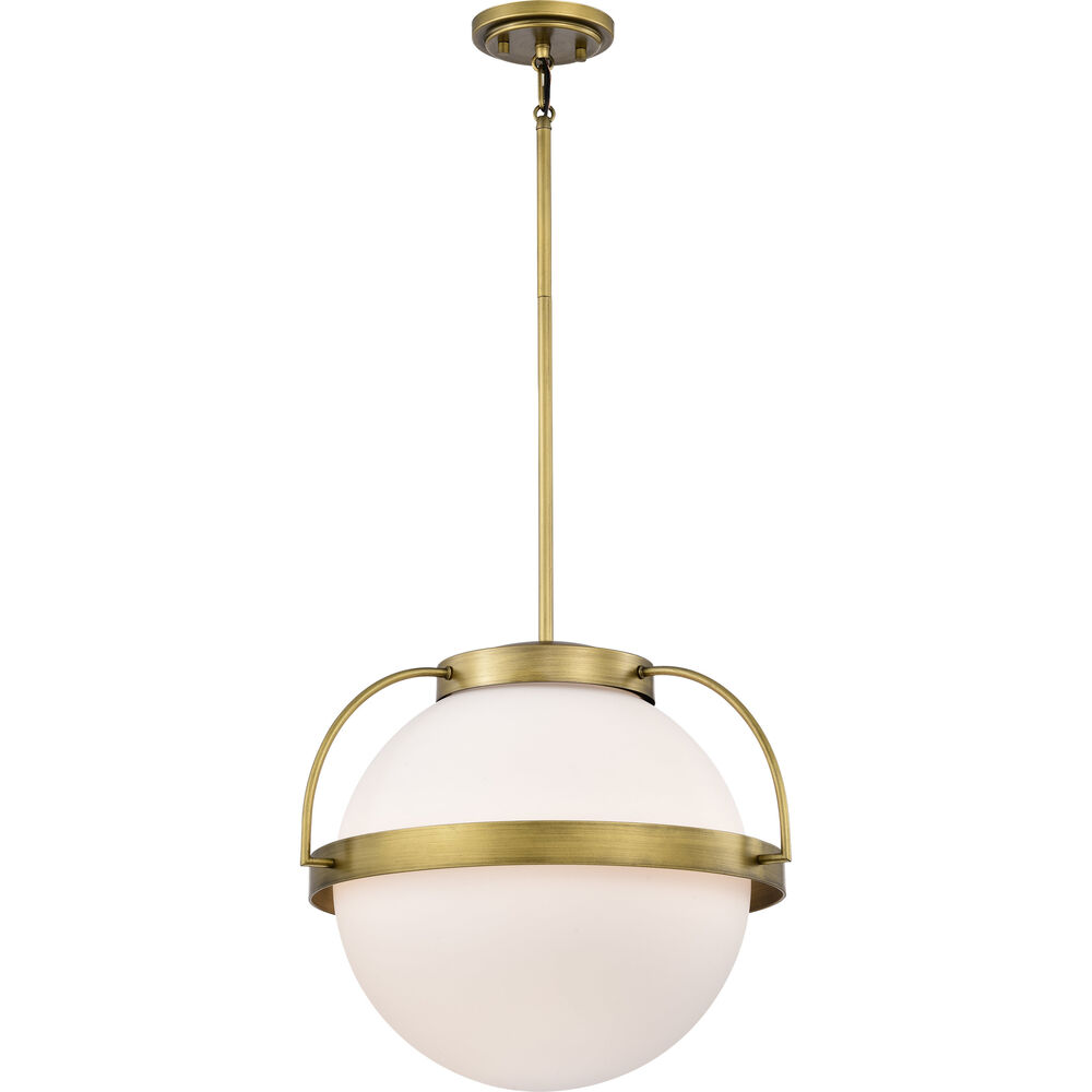 Nuvo Lighting Lakeshore 1 Light 18 Inch Natural Brass Pendant Ceiling Light
