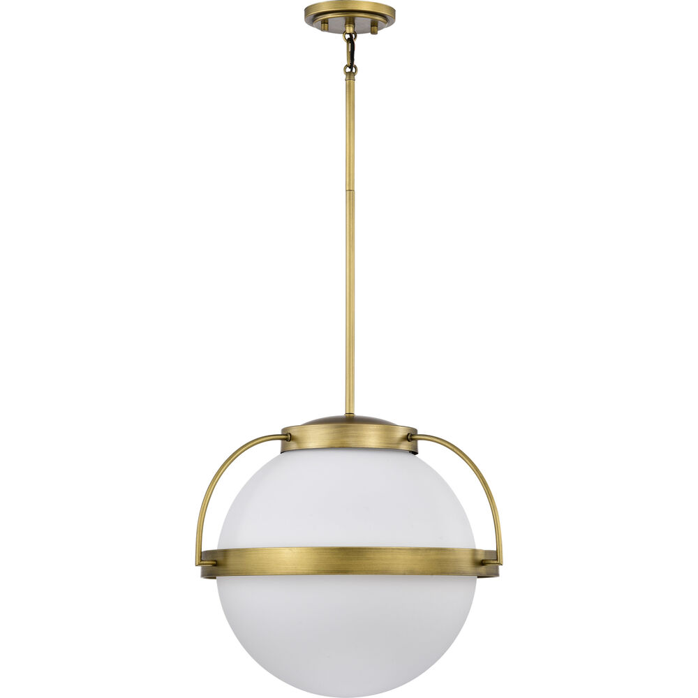 Nuvo Lighting Lakeshore 1 Light 18 Inch Natural Brass Pendant Ceiling Light