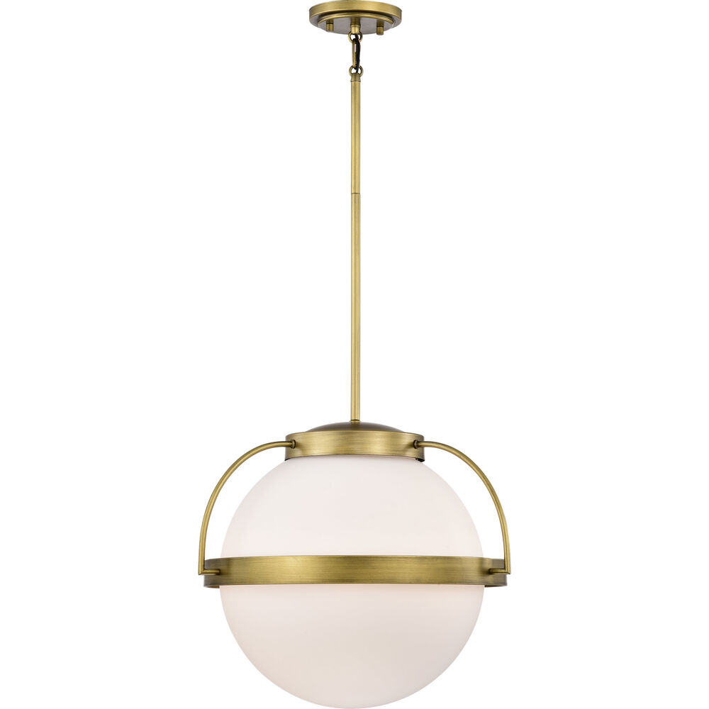 Nuvo Lighting Lakeshore 1 Light 18 Inch Natural Brass Pendant Ceiling Light