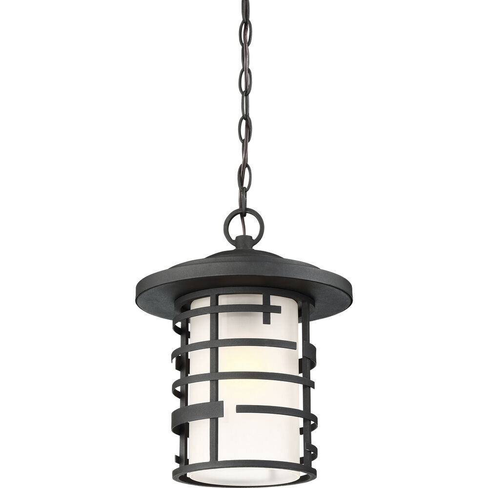 Nuvo Lighting Lansing 1 Light 11 Inch Textured Black Outdoor Hanging Lantern