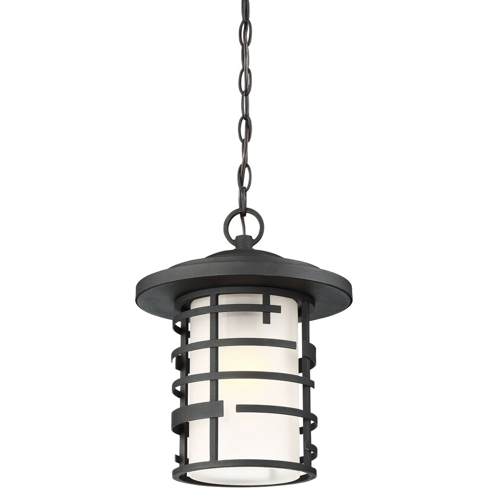 Nuvo Lighting Lansing 1 Light 11 Inch Textured Black Outdoor Hanging Lantern