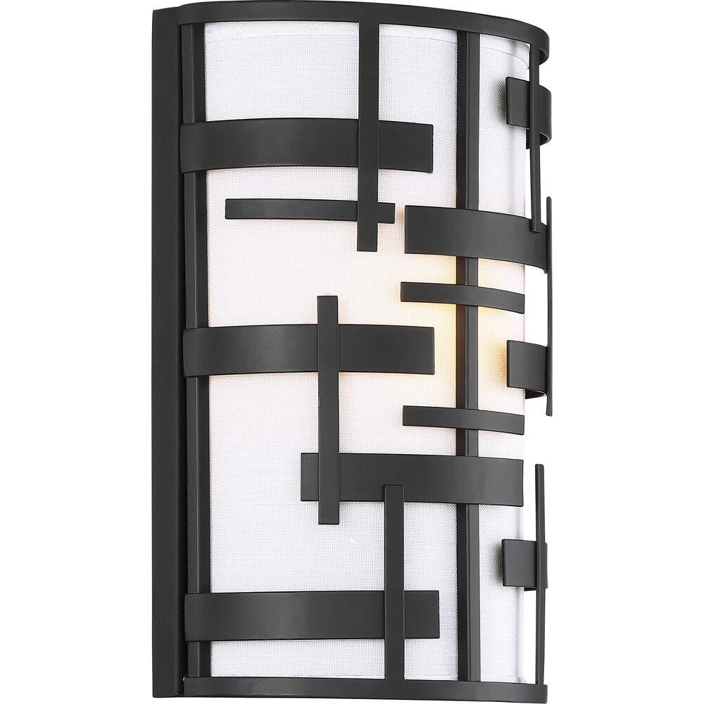 Nuvo Lighting Lansing 2 Light 8 Inch Textured Black ADA Wall Sconce Wall Light