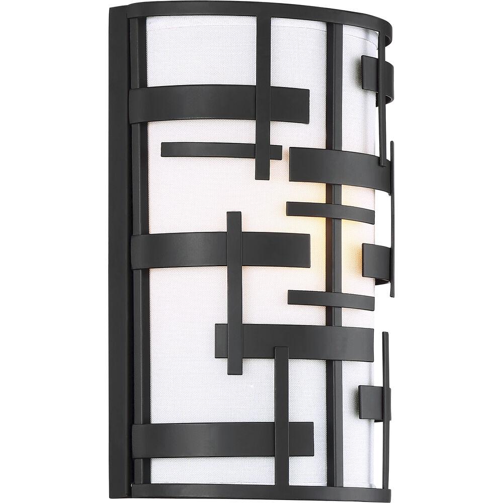 Nuvo Lighting Lansing 2 Light 8 Inch Textured Black ADA Wall Sconce Wall Light