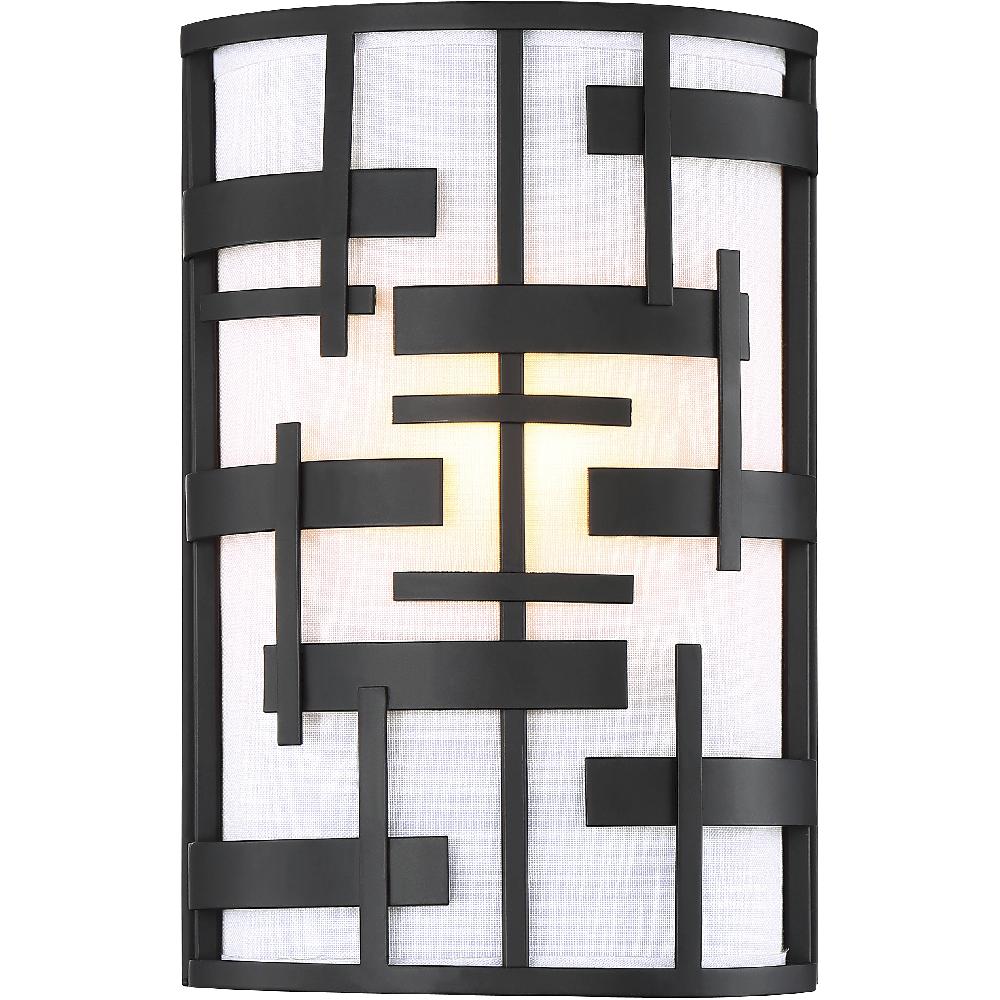 nuvo lighting Lansing 2 Light 8 inch Textured Black ADA Wall Sconce Wall Light
