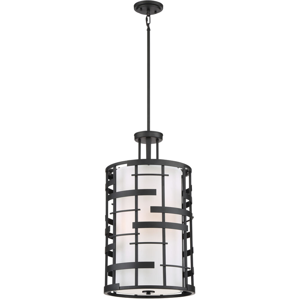 Nuvo Lighting Lansing 4 Light 14 Inch Textured Black Pendant Ceiling Light