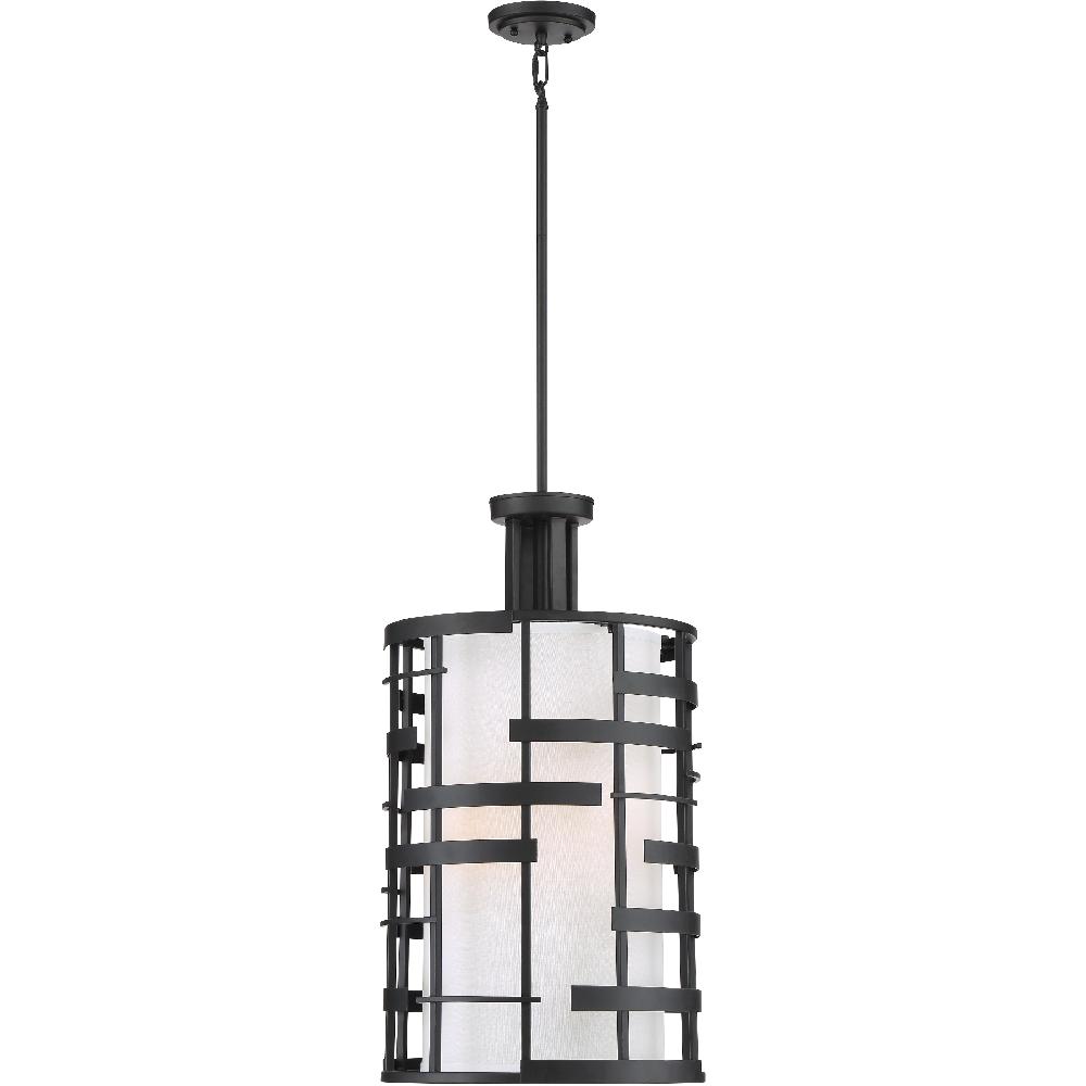 nuvo lighting Lansing 4 Light 14 inch Textured Black Pendant Ceiling Light