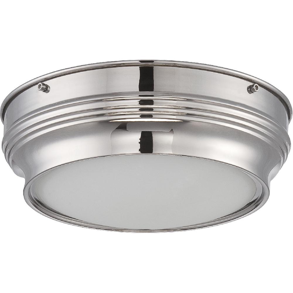 nuvo lighting Lark LED 9.75 inch Polished Nickel Flush Mount Ceiling Light