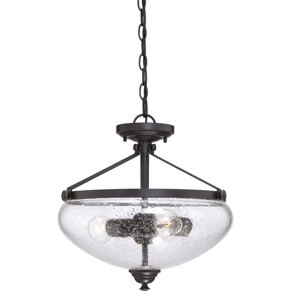 Nuvo Lighting Laurel 3 Light 15.5 Inch Sudbury Bronze Semi Flush Mount Ceiling Light