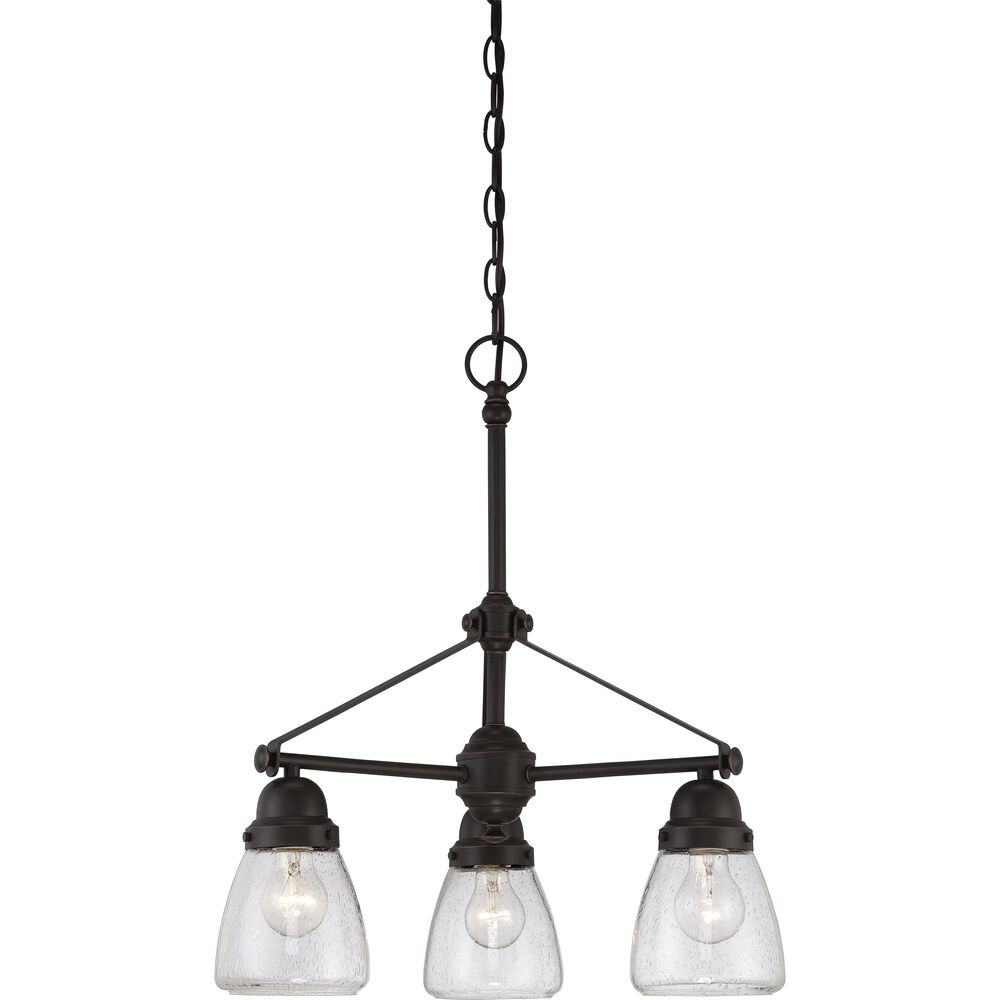 Nuvo Lighting Laurel 3 Light 21.5 Inch Sudbury Bronze Chandelier Ceiling Light