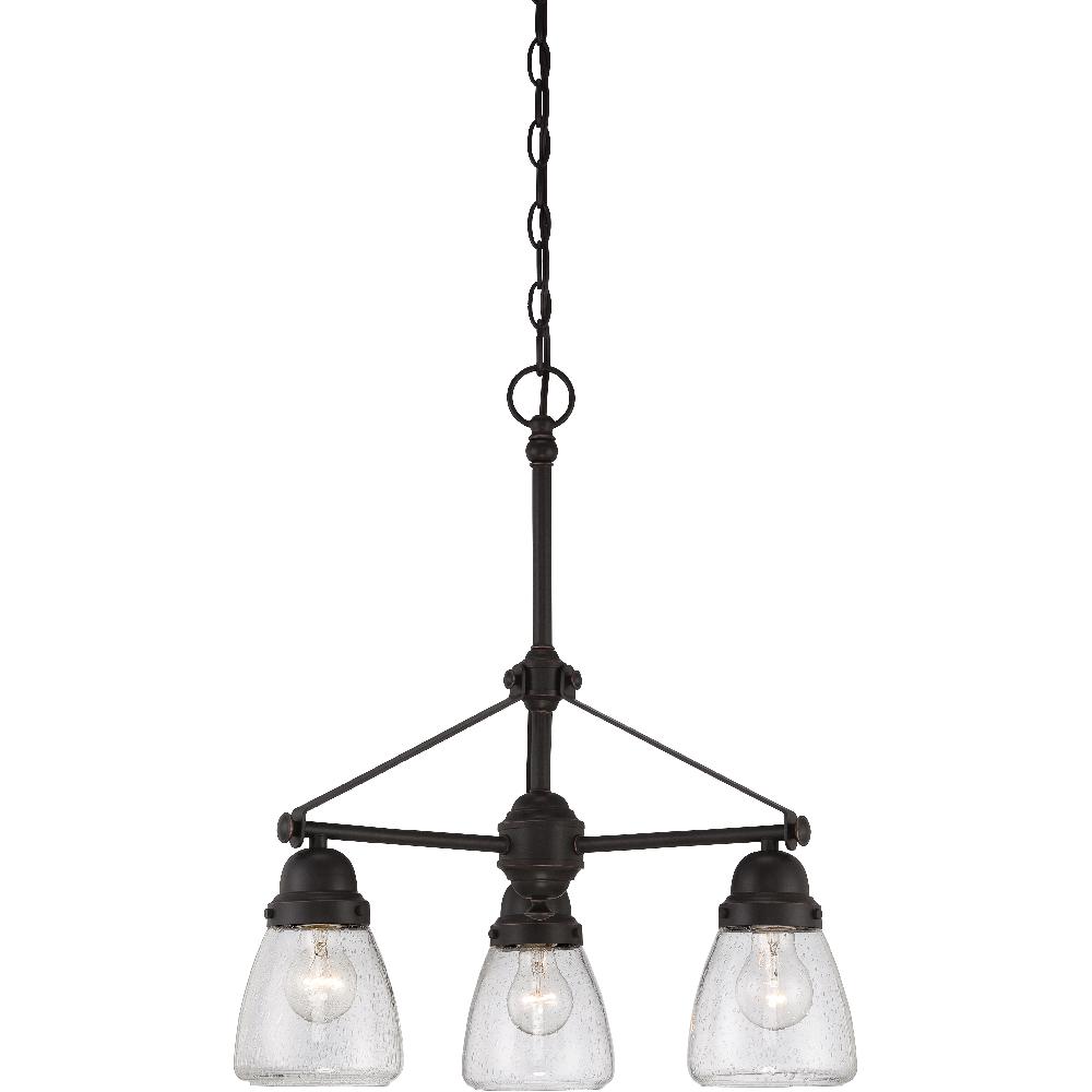 nuvo lighting Laurel 3 Light 21.5 inch Sudbury Bronze Chandelier Ceiling Light