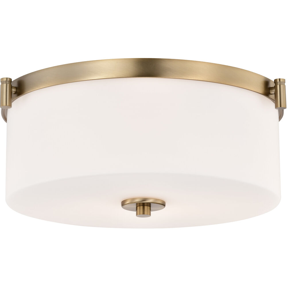 Nuvo Lighting Liam 16.63 Inch Burnished Brass Flush Mount Ceiling Light
