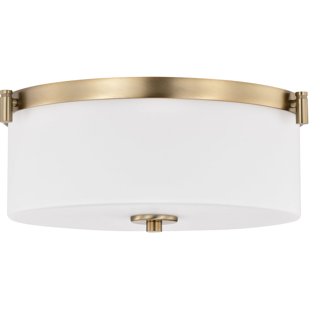Nuvo Lighting Liam 16.63 Inch Burnished Brass Flush Mount Ceiling Light