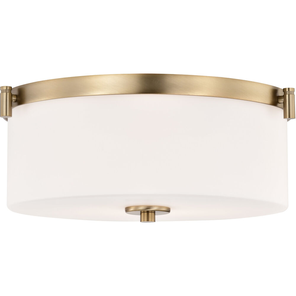 Nuvo Lighting Liam 16.63 Inch Burnished Brass Flush Mount Ceiling Light