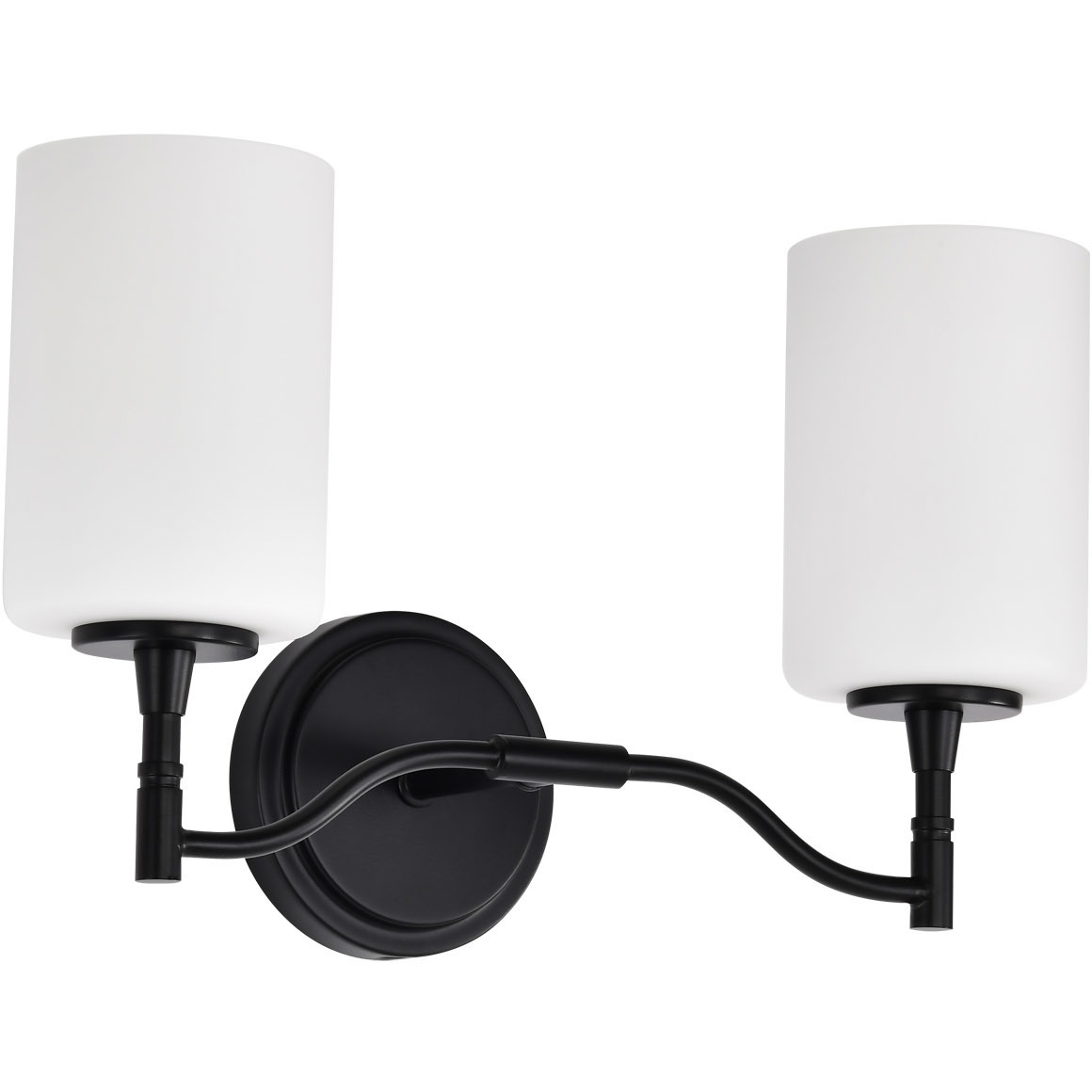 nuvo lighting Liam 16 inch Matte Black Vanity Wall Light