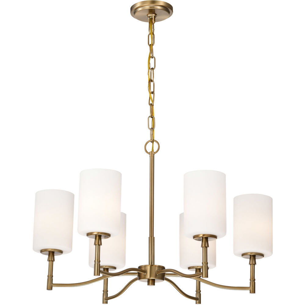 Nuvo Lighting Liam 25 Inch Burnished Brass Chandelier Ceiling Light