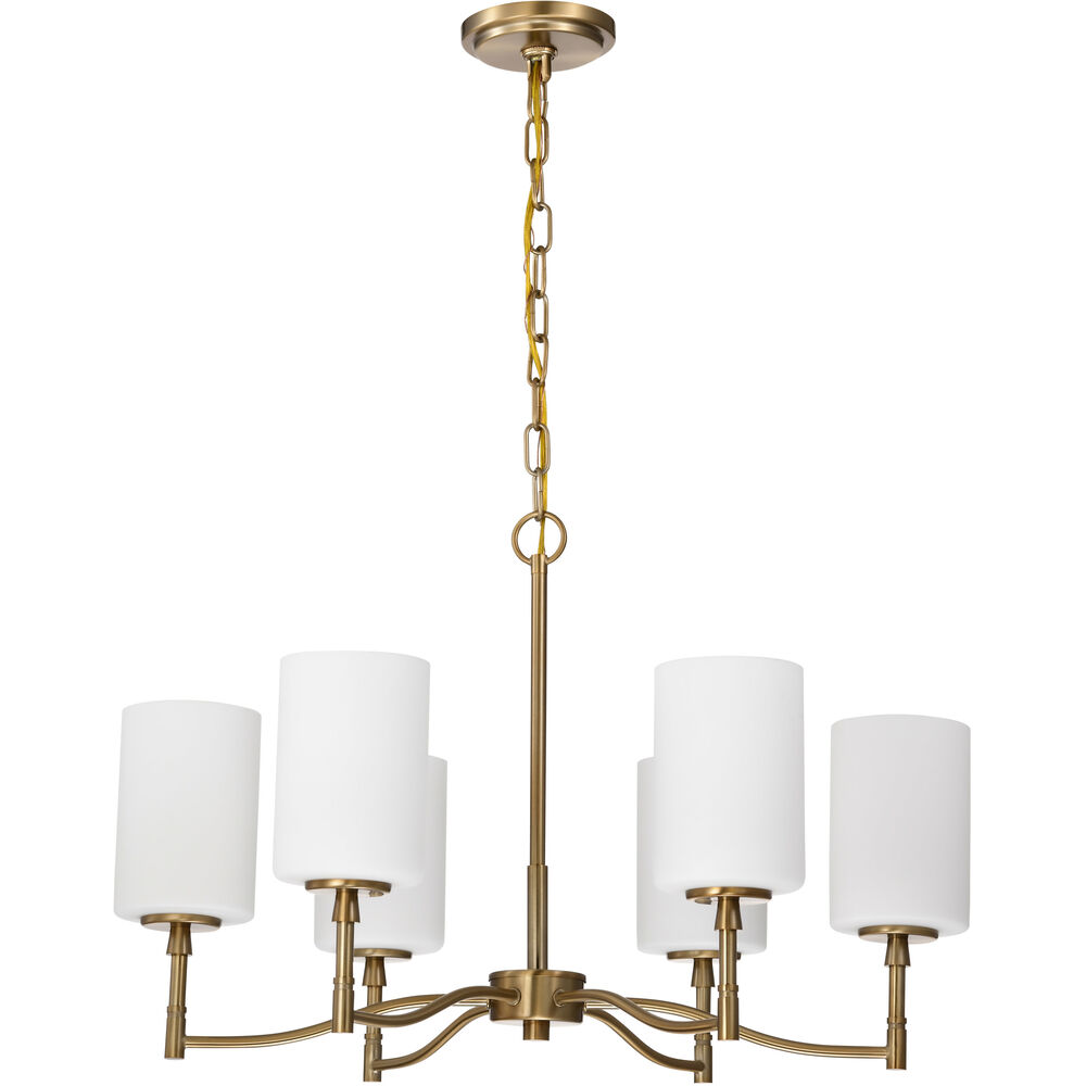 Nuvo Lighting Liam 25 Inch Burnished Brass Chandelier Ceiling Light