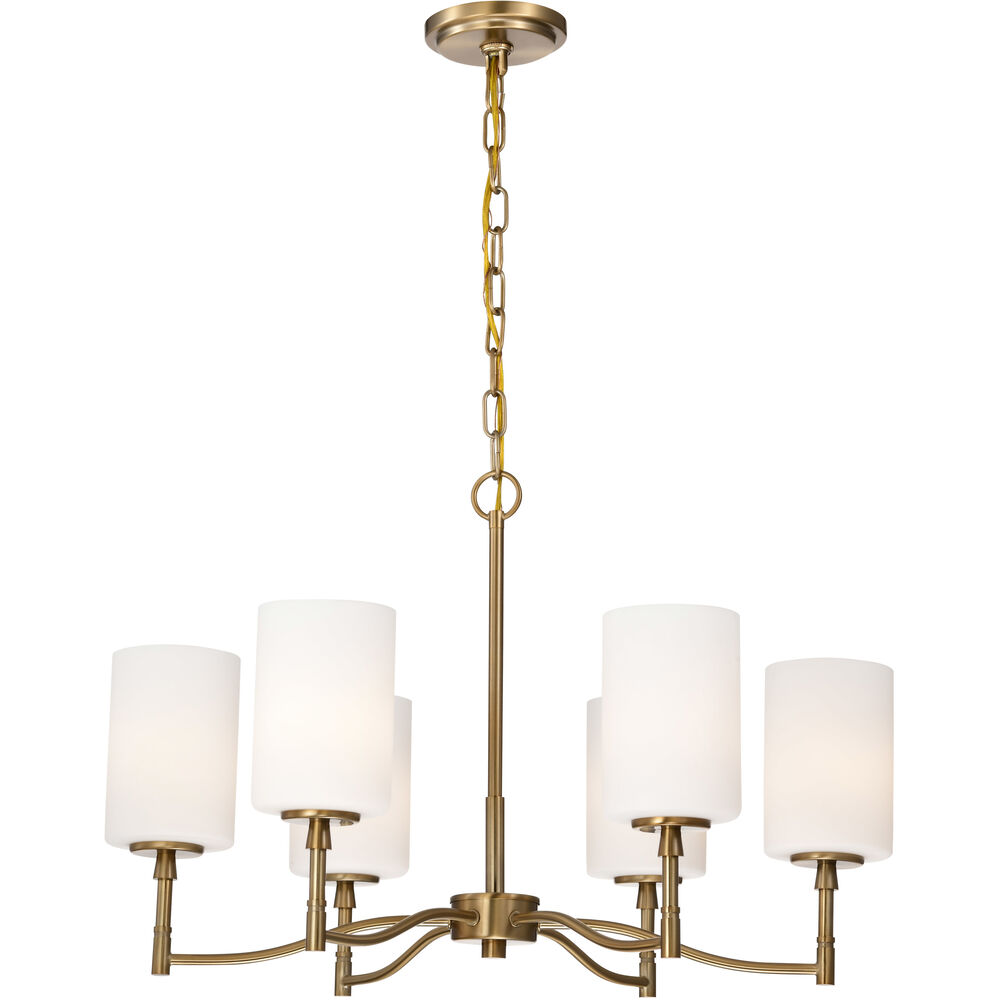 Nuvo Lighting Liam 25 Inch Burnished Brass Chandelier Ceiling Light