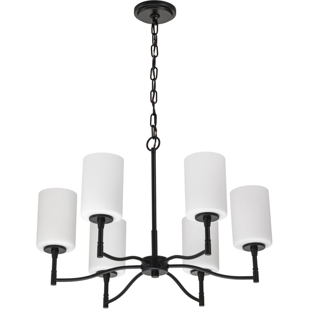 Nuvo Lighting Liam 25 Inch Matte Black Chandelier Ceiling Light