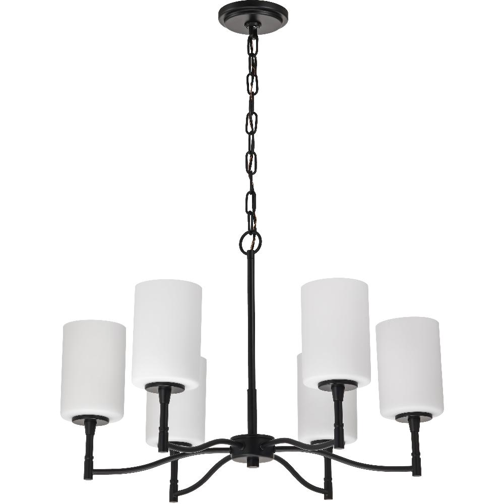 nuvo lighting Liam 25 inch Matte Black Chandelier Ceiling Light