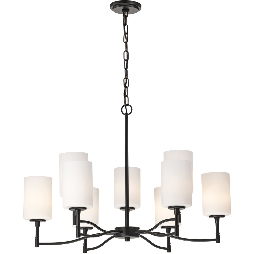 Nuvo Lighting Liam 30 Inch Matte Black Chandelier Ceiling Light