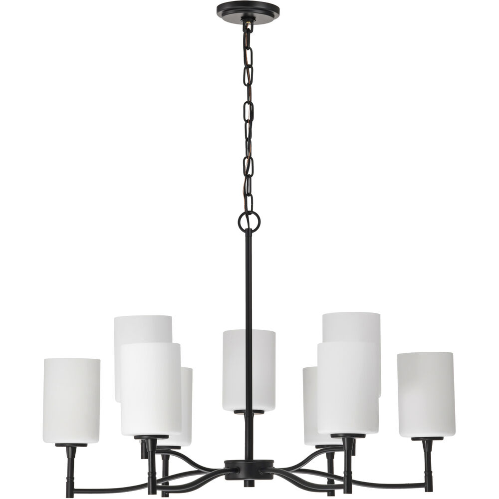 Nuvo Lighting Liam 30 Inch Matte Black Chandelier Ceiling Light