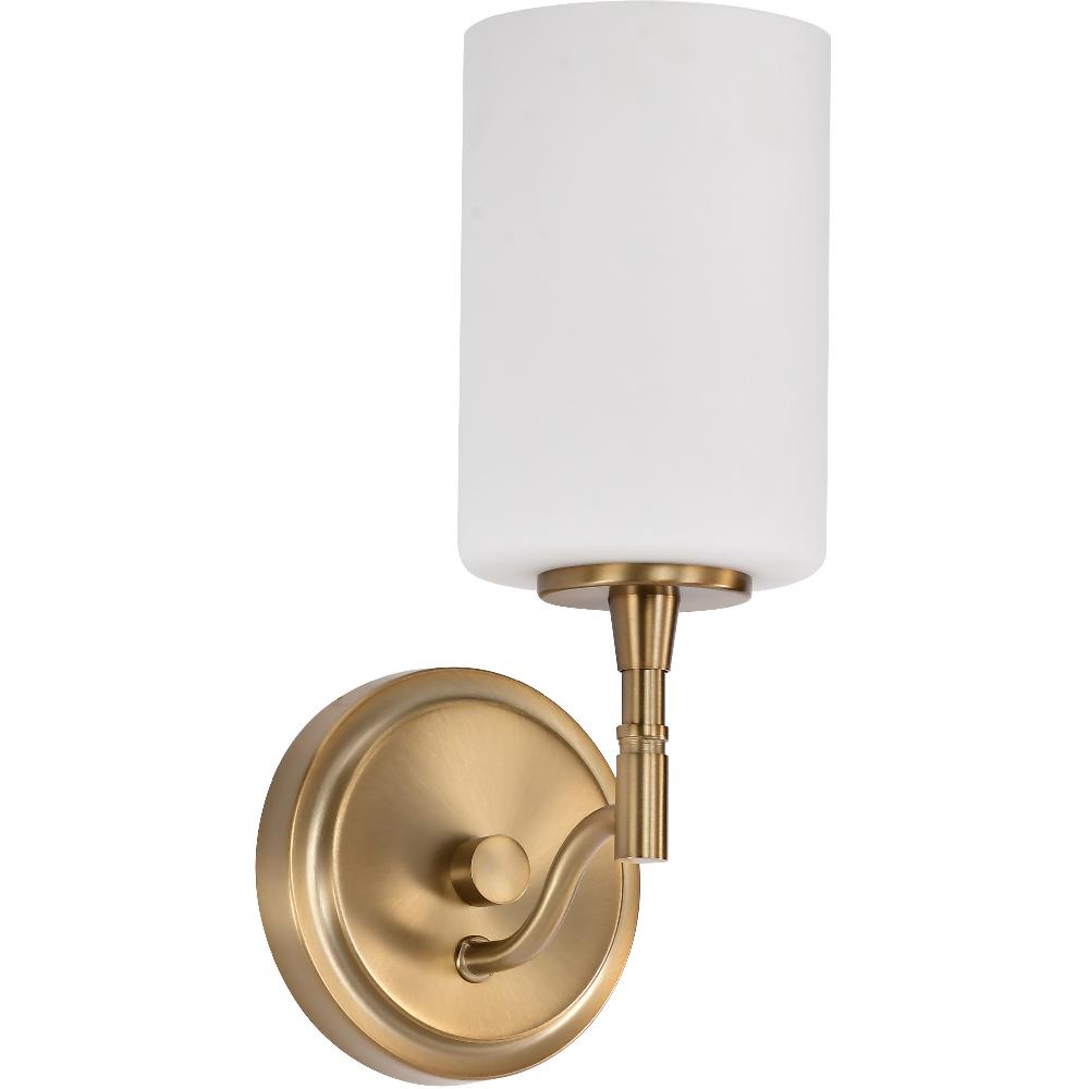 nuvo lighting Liam 4.75 inch Burnished Brass Vanity Wall Light