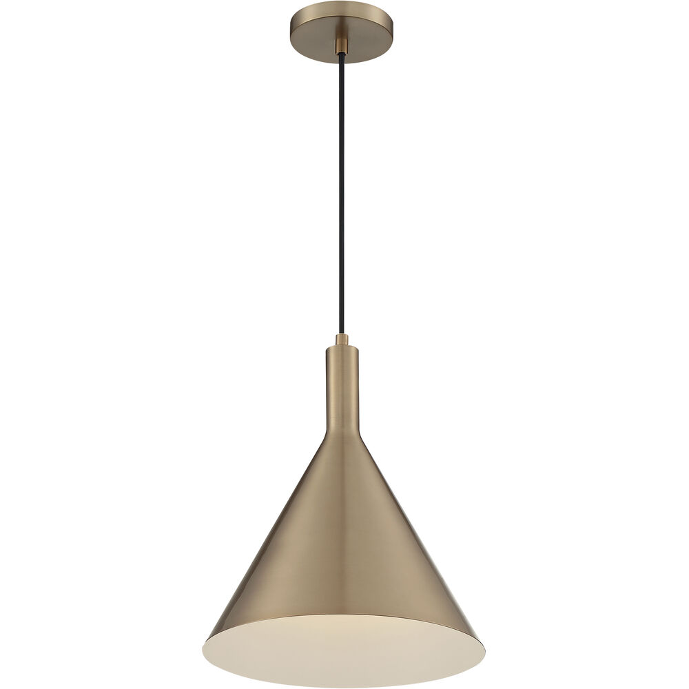 Nuvo Lighting Lightcap 1 Light 12 Inch Burnished Brass Pendant Ceiling Light