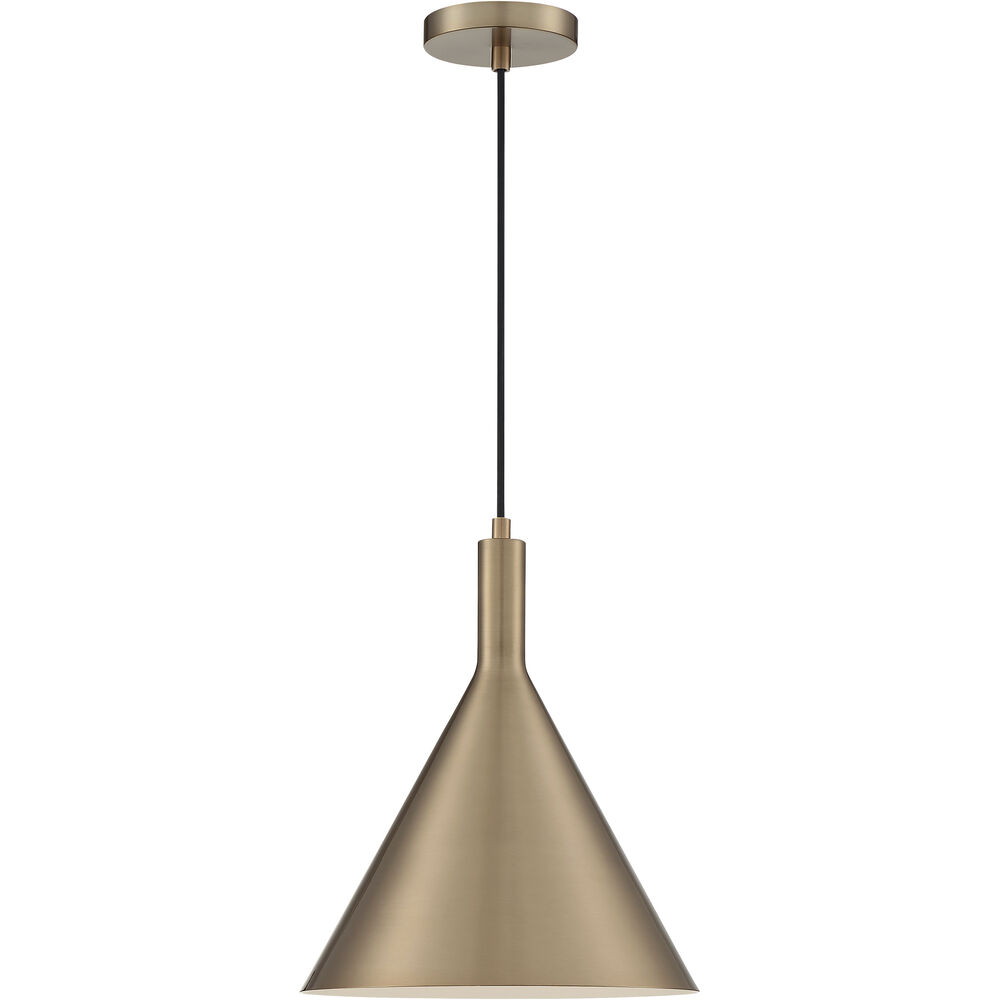 Nuvo Lighting Lightcap 1 Light 12 Inch Burnished Brass Pendant Ceiling Light