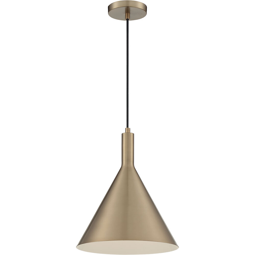 Nuvo Lighting Lightcap 1 Light 12 Inch Burnished Brass Pendant Ceiling Light