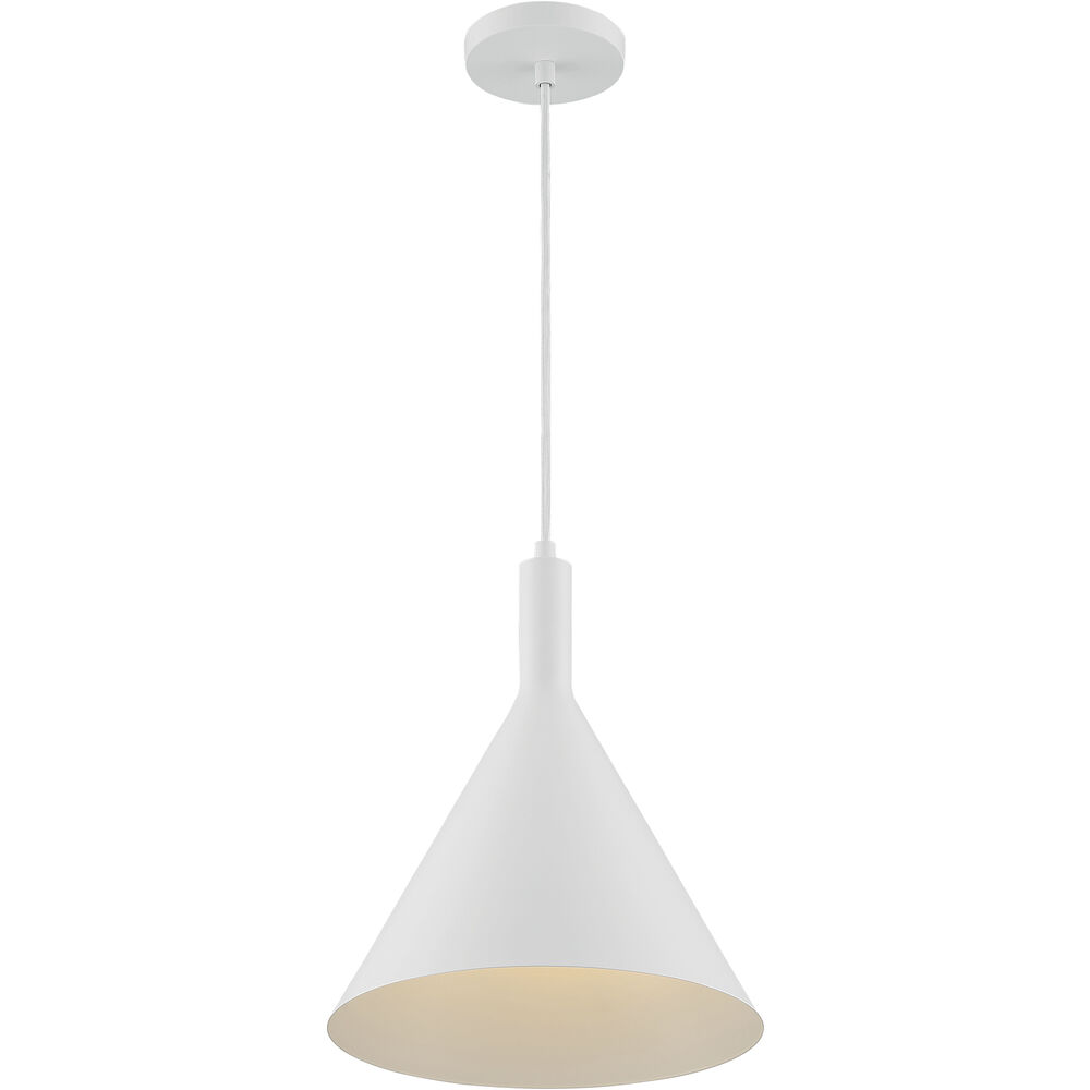Nuvo Lighting Lightcap 1 Light 12 Inch Matte White Pendant Ceiling Light