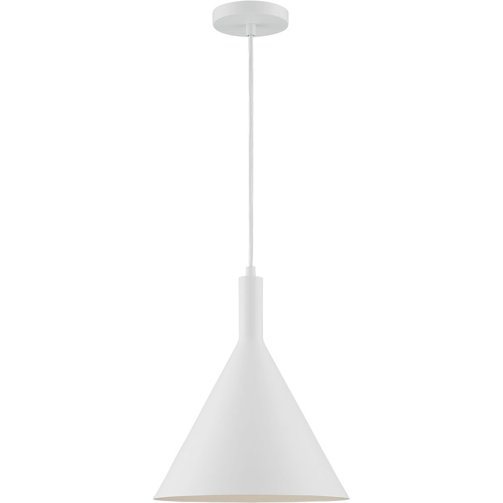 Nuvo Lighting Lightcap 1 Light 12 Inch Matte White Pendant Ceiling Light
