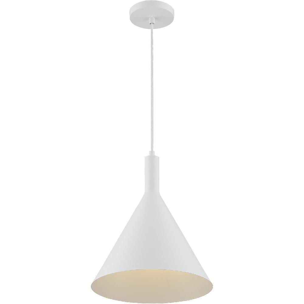 nuvo lighting Lightcap 1 Light 12 inch Matte White Pendant Ceiling Light
