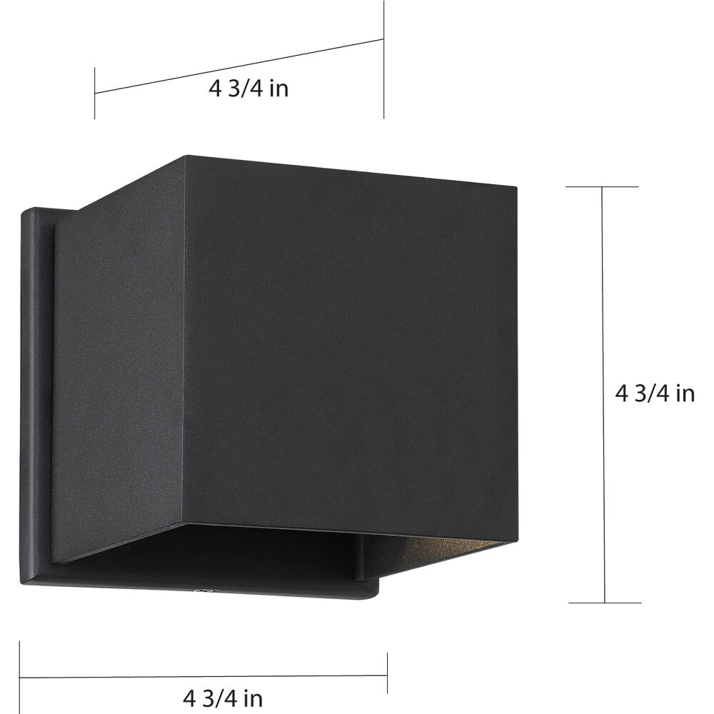 Nuvo Lighting Lightgate LED 5 Inch Black Outdoor Wall Sconce