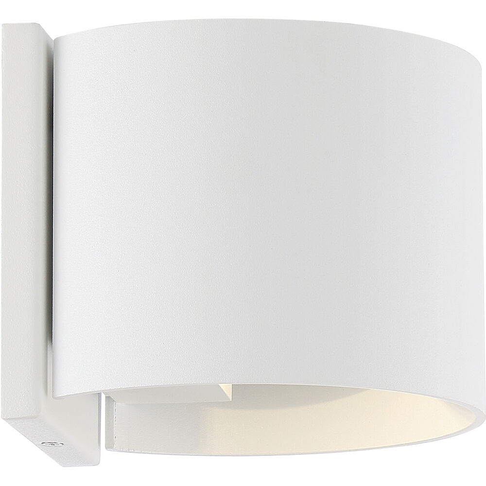 Nuvo Lighting Lightgate LED 5 Inch White Outdoor Wall Sconce