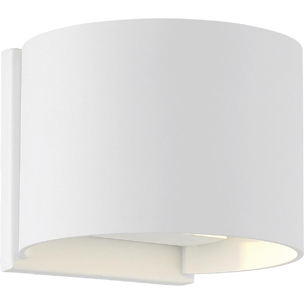 nuvo lighting Lightgate LED 5 inch White Outdoor Wall Sconce