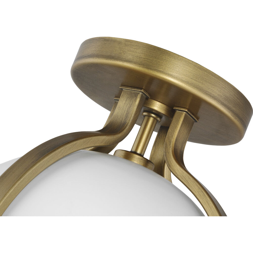 Nuvo Lighting Lincoln 1 Light 11 Inch Matte White Semi Flush Mount Ceiling Light