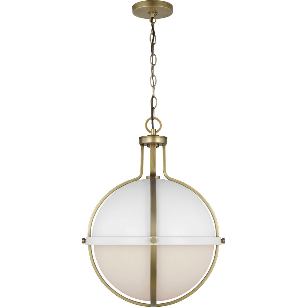 Nuvo Lighting Lincoln 1 Light 16 Inch Matte White Pendant Ceiling Light