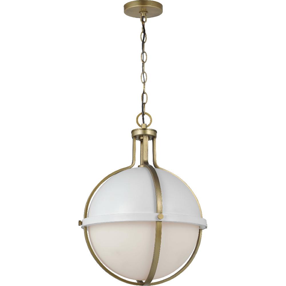 nuvo lighting Lincoln 1 Light 16 inch Matte White Pendant Ceiling Light