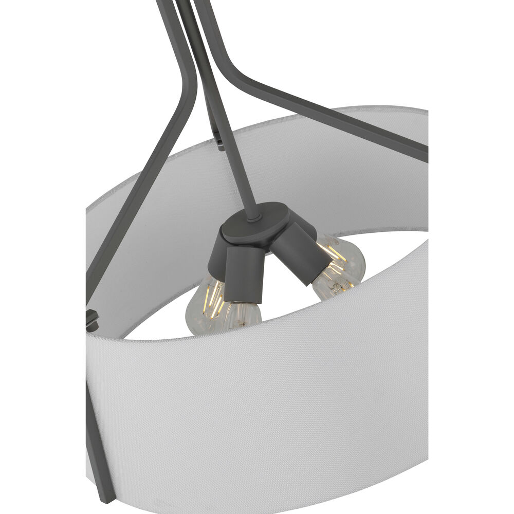 Nuvo Lighting Livingston 4 Light 22 Inch Putty Gray Pendant Ceiling Light