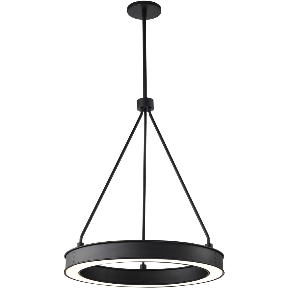 Nuvo Lighting Longford LED 20.13 Inch Textured Black Pendant Ceiling Light