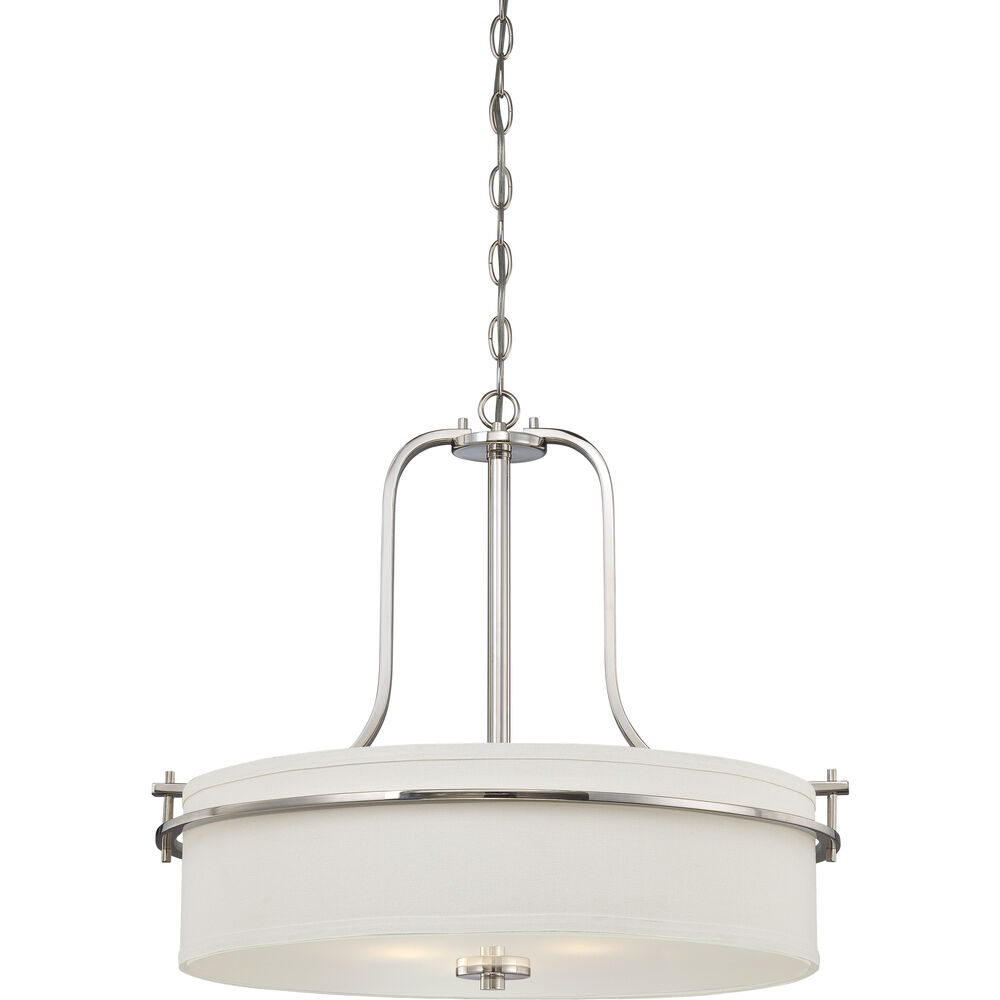 Nuvo Lighting Loren 4 Light 22 Inch Polished Nickel Pendant Ceiling Light