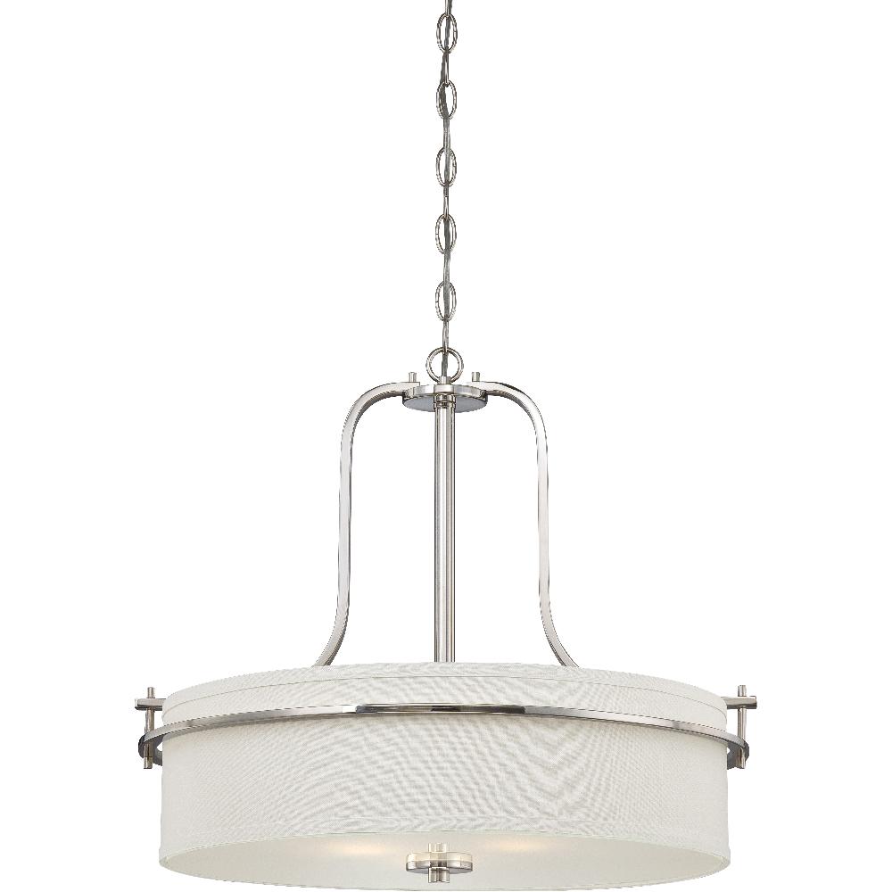 nuvo lighting Loren 4 Light 22 inch Polished Nickel Pendant Ceiling Light