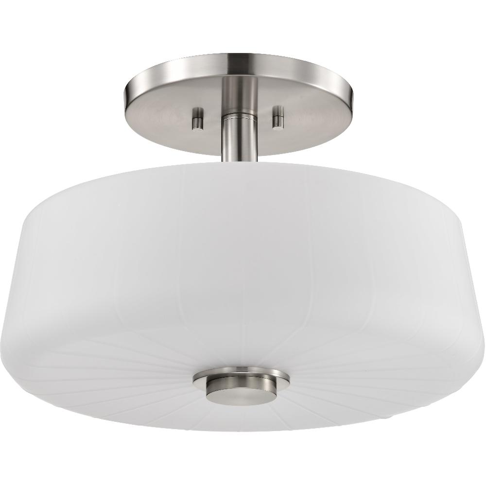 nuvo lighting Lune 16 inch Brushed Nickel Semi Flush Mount Ceiling Light