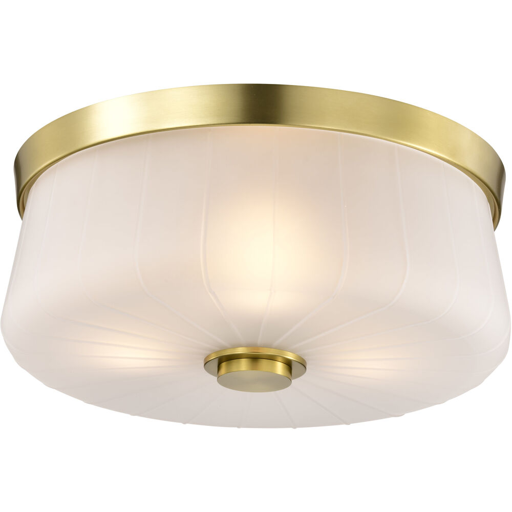 Nuvo Lighting Lune 16 Inch Vintage Brass Flush Mount Ceiling Light